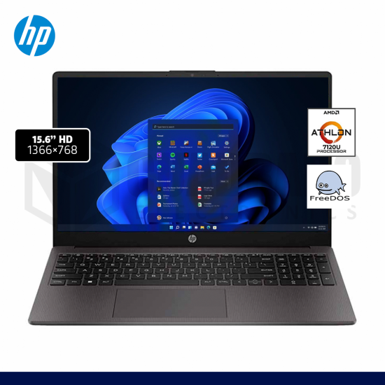 LAPTOP HP 255 G10 AMD ATHLON SILVER 7120U 8GB 256GB SSD 15.6" FREE DOS / 9E527LA#ABM