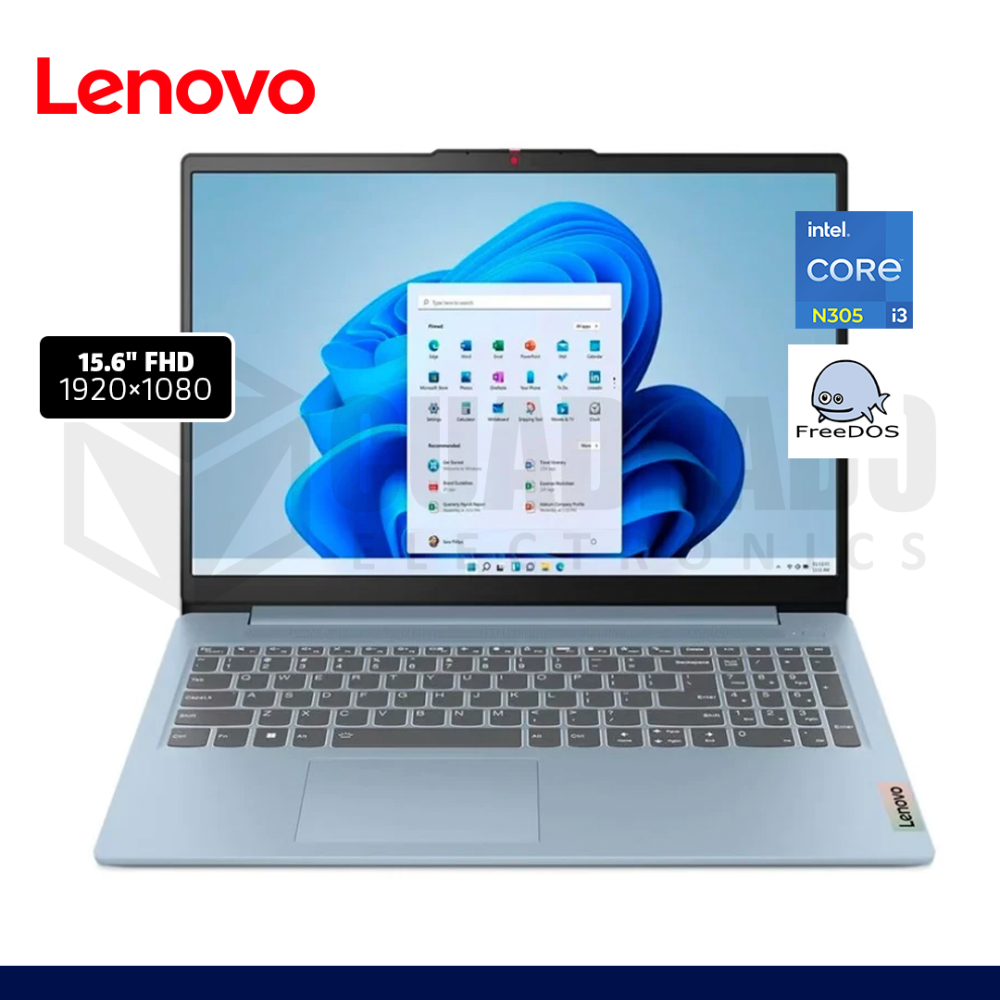 LAPTOP LENOVO IDEAPAD SLIM 3 15IAN8 INTEL CORE I3-N305 8GB 512GB SSD 15.6" FREE DOS /82XB003MLM