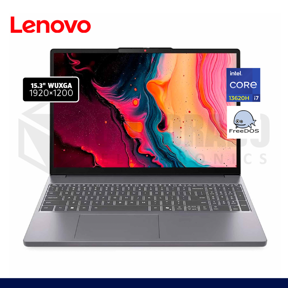 LAPTOP LENOVO IDEAPAD SLIM 3 15IRH10 INTEL CORE I7-13620H 24GB 512GB SSD 15.3" FREE DOS 83K100KFLM