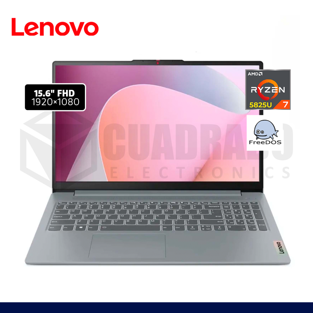 LAPTOP LENOVO IDEAPAD SLIM3 AMD RYZEN7-5825U 16GB 512GB SSD 15.6" FREE DOS / 82XM00S6LM