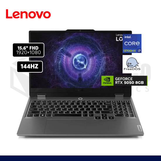 LAPTOP LENOVO LOQ 15IRX10 INTEL CORE I7-13700HX 16GB 512GB SSD RTX 5050 8GB 15.6" FREE DOS / 83JE00Q8LM