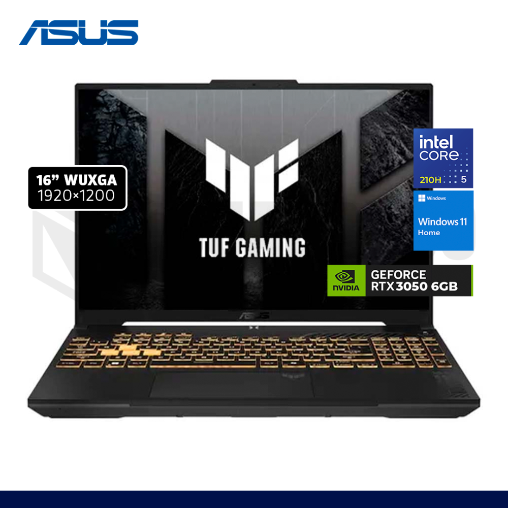 LAPTOP ASUS TUF GAMING F16 FX607VJ-RL001W INTEL CORE 5-210H 16GB 512GB RTX 3050 6GB 16" W11 / 90NR0MZ6-M000L0