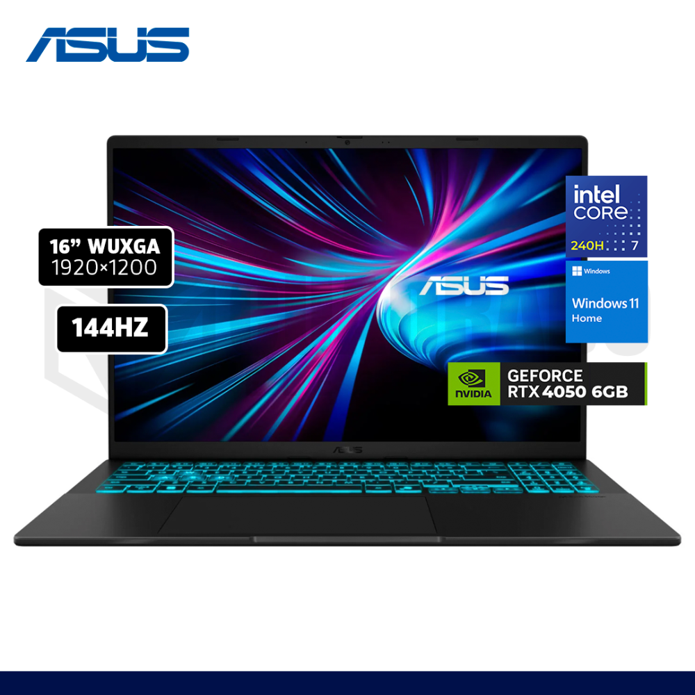 LAPTOP ASUS GAMING V16 V3607VU-RP036W INTEL CORE 7 240H 16GB 512GB RTX 4050 6GB 16" W11 / 90NB15Q1-M00570