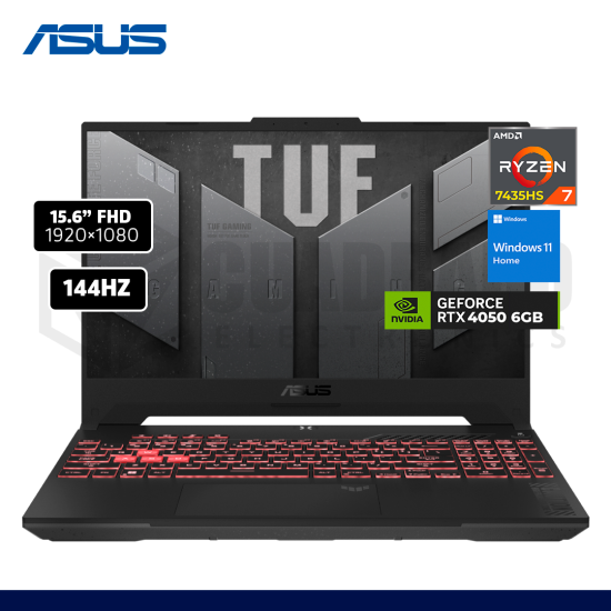 LAPTOP ASUS TUF GAMING A15 FA507NUR-LP037W AMD RYZEN 7-7435HS 16GB 512GB SSD RTX 4050 6GB 15.6" W11
