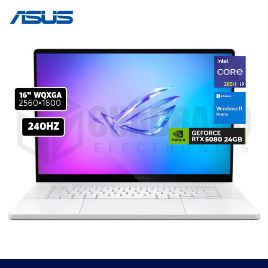 LAPTOP ASUS ROG ZEPHYRUS G16 GU605CX-XS98 INTEL CORE ULTRA 9 285H 64GB 2TB SSD RTX 5080 24GB 16" W11/ 90NR0M66-M006N0