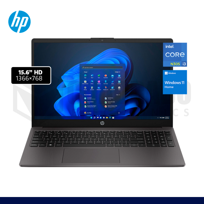 LAPTOP HP 250 G10 INTEL CORE I3-N305 8GB 256GB SSD 15.6" FREE DOS / B83U6AT#ABM