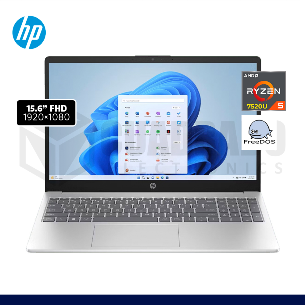 LAPTOP HP 15-FC0079LA AMD RYZEN 5-7520U 8GB 512GB SSD 15.6" W11 / AY6T0LA#ABM