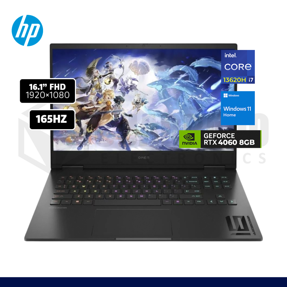 LAPTOP HP OMEN 16-WD0073DX INTEL CORE I7 13620H 16GB 1TB SSD RTX 4060 8GB 16.1" W11 / 9R640UA#ABA