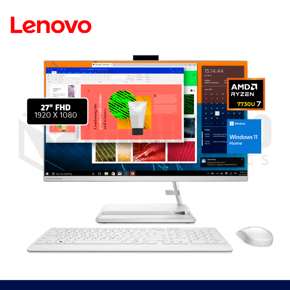 AIO LENOVO IDEACENTRE3 27ALC6 AMD RYZEN7-7730U 16GB 512GB SSD 27" W11H / F0FY00Q9LD