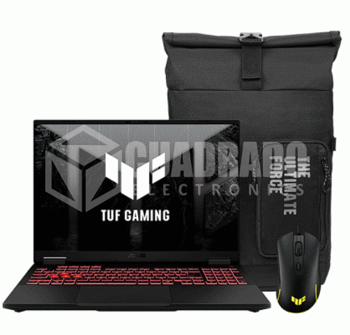 LAPTOP ASUS TUF A16 FA608PM-RV083W AMD RYZEN 9-8940HX 16GB 1TB SSD RTX 5060 8GB 16" WIN11 INCLUYE MOCHILA Y MOUSE
