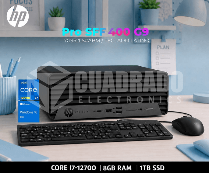 PC HP PRODESK PRO 400 G9 SFF INTEL I7-12700 2.10GHZ 8GB DDR4-3200MHZ 1TB SSD WIN 11 PRO