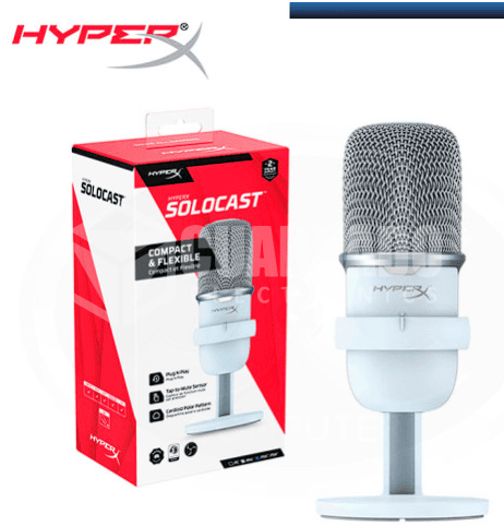 MICROFONO HYPERX SOLOCAST WHITE USB-C COMPATIBLE PC PS4 PS5 MAC ( )