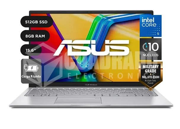 LAPTOP ASUS VIVOBOOK 15 X1504VA-NJ686W INTEL CORE 5-120U 8GB 512GB SSD 15.6" FHD 60HZ WIN11 HOME