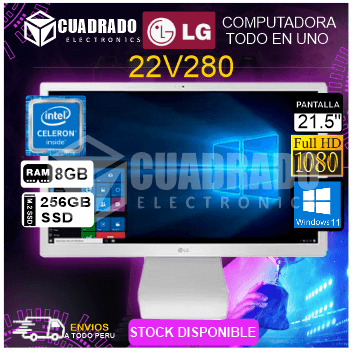 AIO LG 22V280 INTEL CELERON N4100 8GB 256GB SSD 21.5" FHD WIN11 HOME