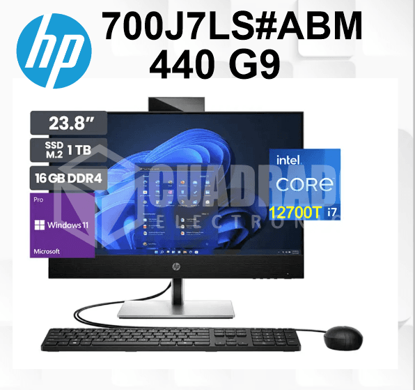 AIO HP PROONE 440 G9 INTEL CORE I7-12700T 16GB 1TB SSD 23.8" FHD WIN11 HOME