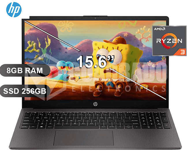 LAPTOP HP 255 G10 AMD RYZEN 3-7320U 8GB 256GB SSD 15.6" HD FREEDOS / A9BS1LT#ABM