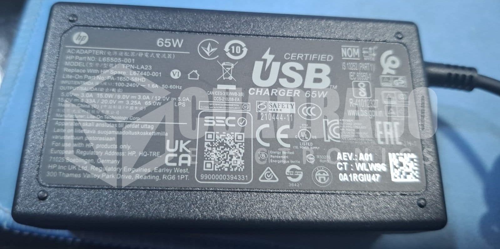 CARGADOR HP USB-C 65W TPN-LA23