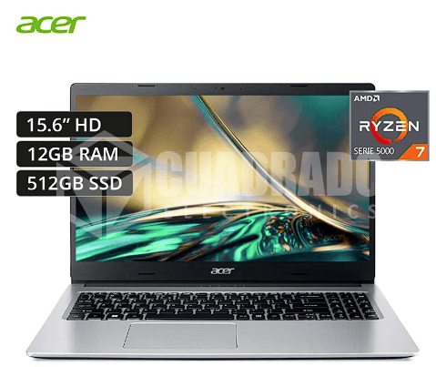LAPTOP ACER ASPIRE 3 A315-43-R0LE AMD RYZEN 7-5700U 12GB 512GB SSD AMD RADEON VEGA 8 15.6" FHD 60HZ FREE DOS / NX.K7UAL.00B