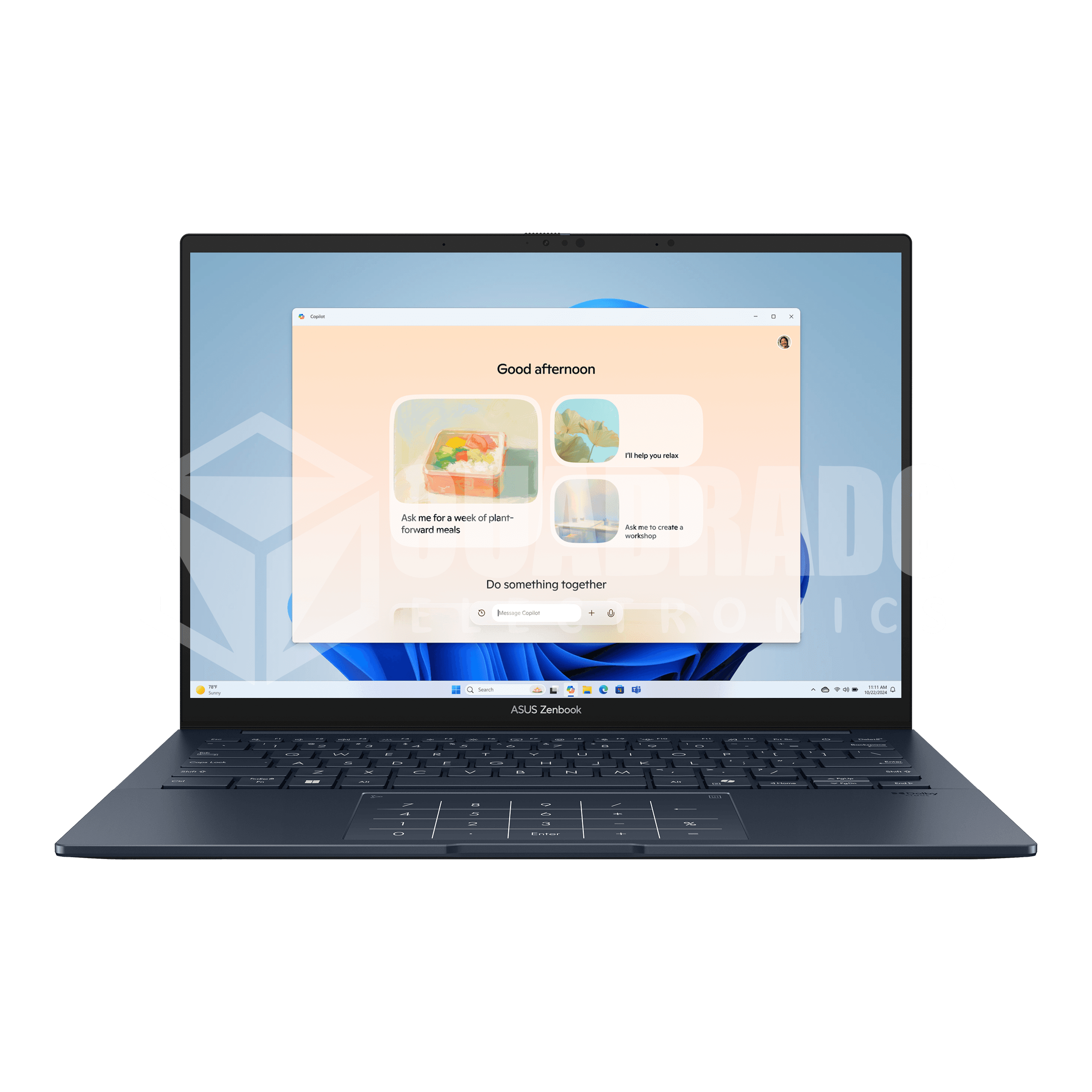 LAPTOP ASUS ZENBOOK UX3405CA-U7512 INTEL CORE ULTRA 7-255H 16GB 512GB SSD INTEL ARC GRAPHICS 14" OLED WUXGA TACTIL 60HZ WIN11 HOME / 90NB14W7-M00MP0